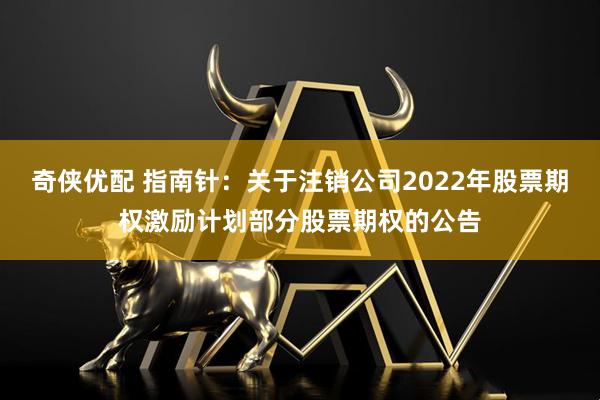 奇侠优配 指南针：关于注销公司2022年股票期权激励计划部分股票期权的公告