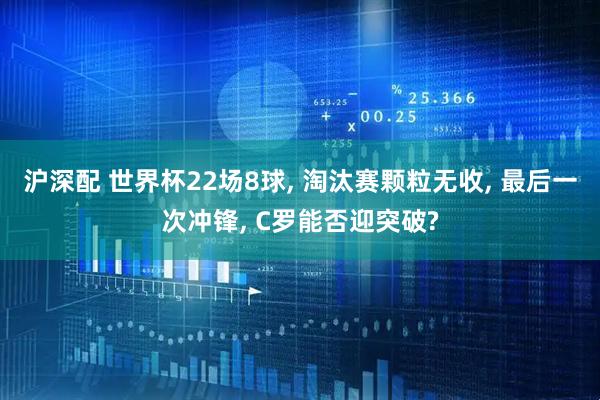 沪深配 世界杯22场8球, 淘汰赛颗粒无收, 最后一次冲锋, C罗能否迎突破?